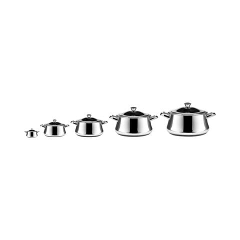 Zahran Stainless Steel Stewpot Set - 5  Pieces - Silver