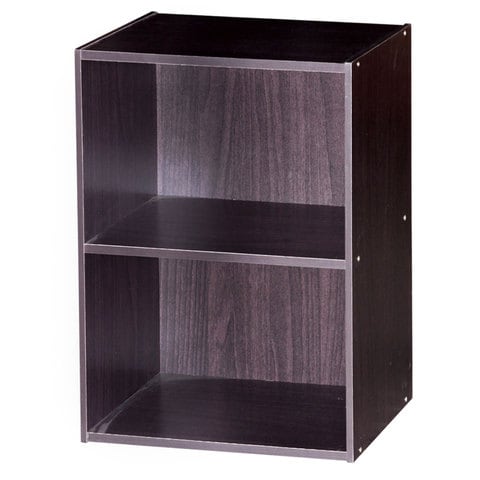 2-Tier Open Shelf Black 54x29x40cm