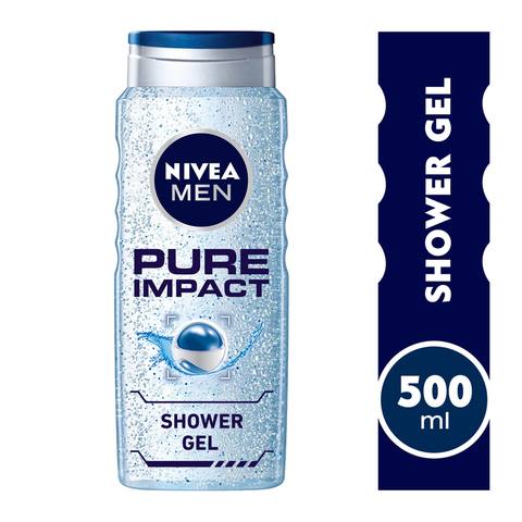 NIVEA MEN 3in1 Shower Gel, Pure Impact Fresh Scent, 500ml