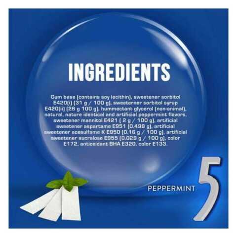 Wrigleys 6 Stick Peppermint Chewing Gum 15.6g