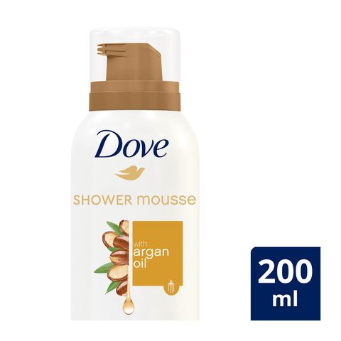 Buy Dove Argan Oil Shower Mousse With Argan Oil 200ml in Saudi Arabia