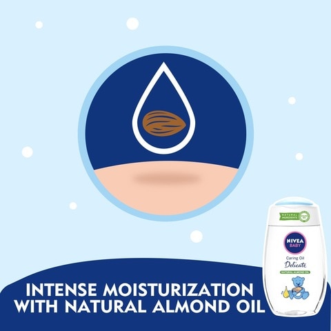 NIVEA Baby Oil Delicate Caring Natural Almond Oil 200ml