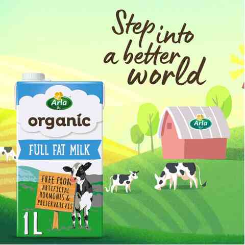 Arla Organic Full Fat Milk 1L