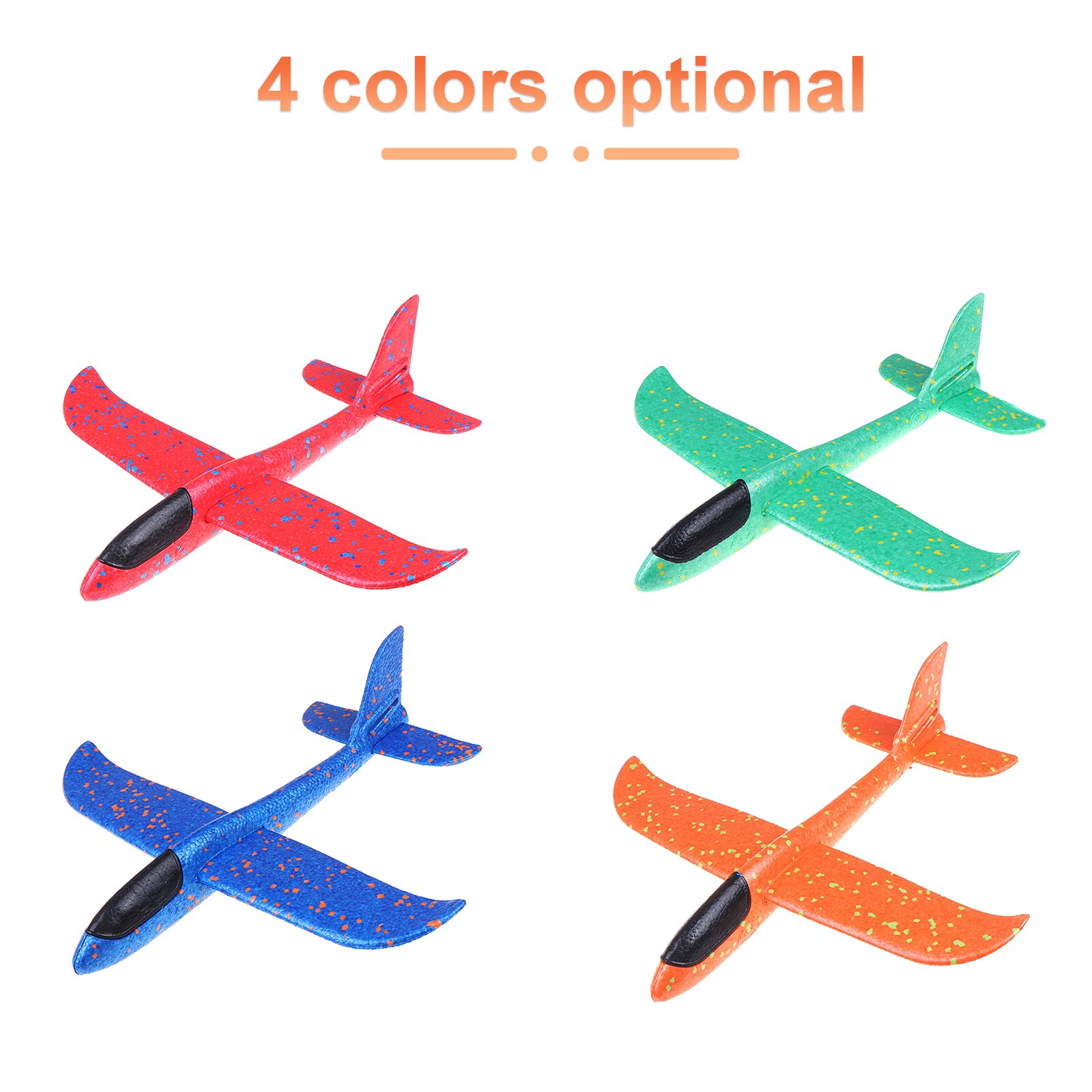 Flying Aircraft OPC Square Large Hand Throwing LED Foam Plane Multicolor Outdoor Sport Game Toys Dual Flight Mode Aeroplane Gliders Pack of 1 Birthday Party Gifts Gifts for Kids