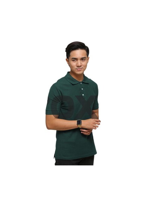 Boxy Cotton Classic Polo Shirts - Forest Green