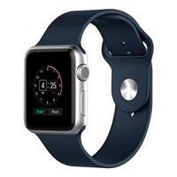 Generic - Silicone Sport Replacement WristBand Strap for Apple Watch 38mm - Dark Blue