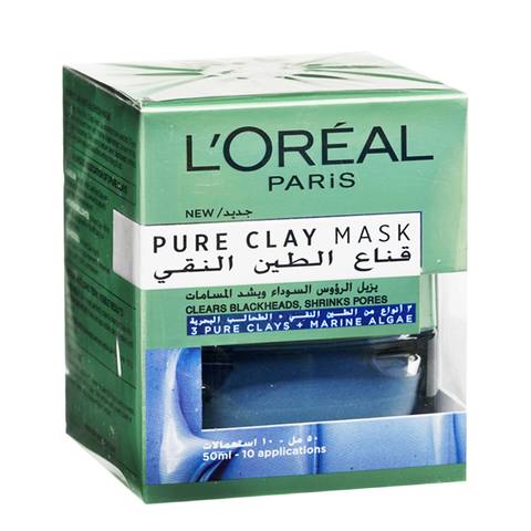 L&#39;Oreal Paris Pure Clay Marine Algae Anti-Blemish Face Mask Blue 50ml