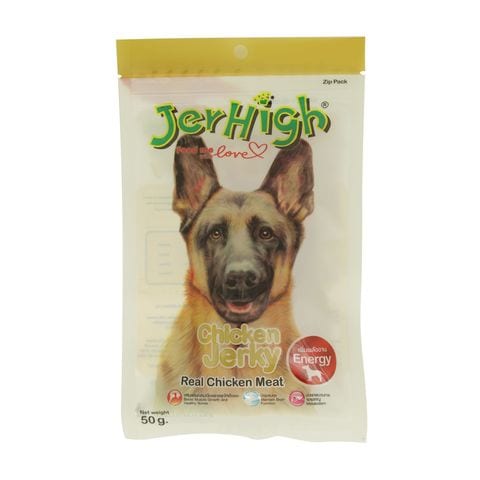 Jer High Chicken Jerky Dog Treats With Real Chicken Meat 50g