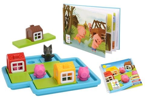 Smartgames, 3 Little Piggies Deluxe A Preschool Puzzle Game &amp; Brain Game For Kids, Cognitive Skill, Building Challenges, Ages 3, 6