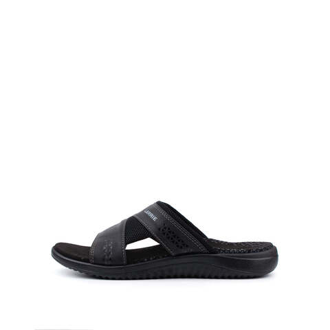 LARRIE Men Black Slide Sandals-44