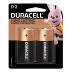 Buy Duracell D Alkaline Battery 1.5V Black 2 count in UAE