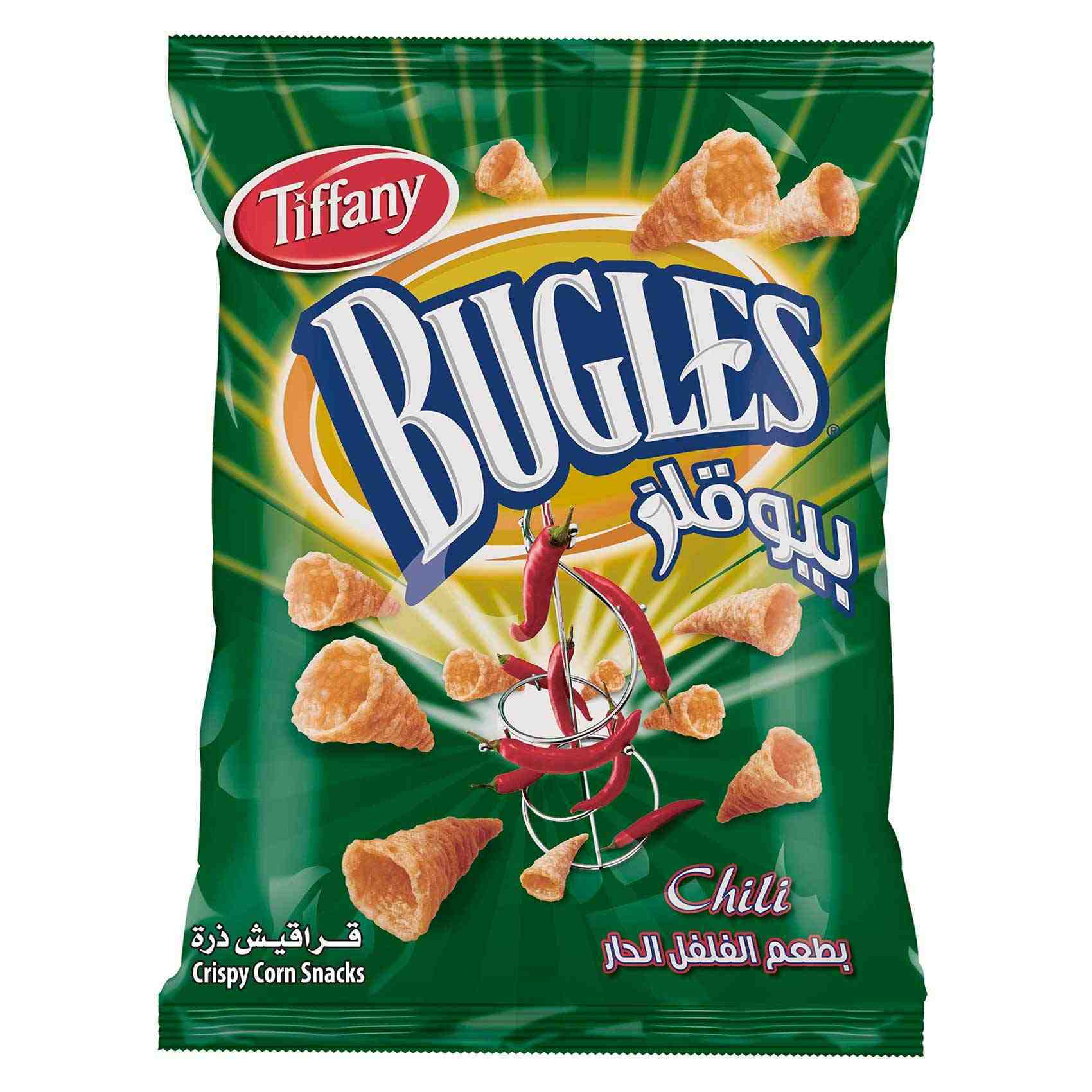 Buy Tiffany Bugles Chili Crispy Corn Snacks 100g Online Shop Food