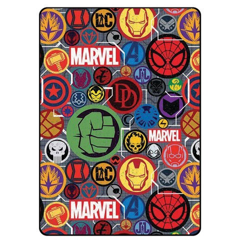 Theodor Protective Flip Case Cover For Apple iPad 6th Gen 9.7 inches Marvel Stamps