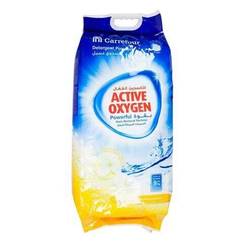 Carrefour Active Oxygen Powerful Top Load Jasmine Detergent Powder 9kg