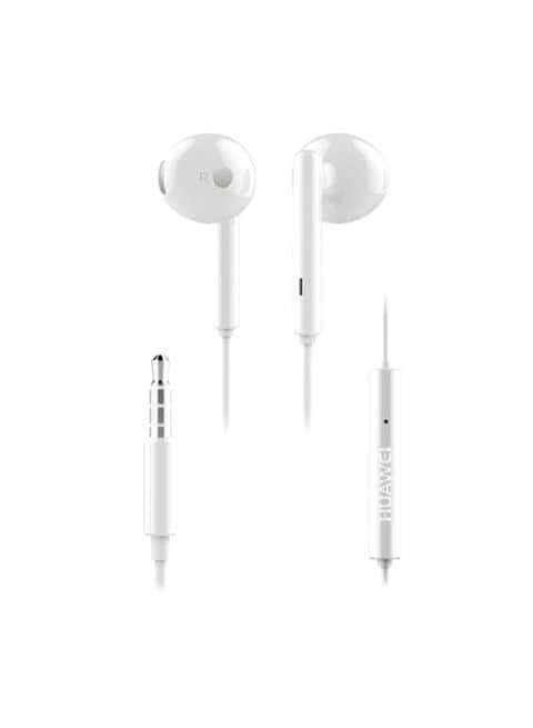 HUAWEI - AM115 Earphone 3.5mm In-Ear Earbud Headset Wired Controller Headphone for HUAWEI Smartphone White