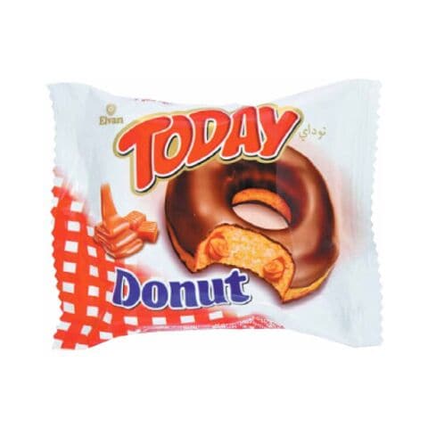 Today Donut Coated with Chocolate and Caramel