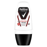 Rexona Antiperspirant Deodorant Roll-On 48 Hour Antibacterial + Invisible 50ml