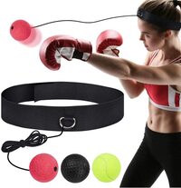 Maxstrength Boxing Reflex Ball, Fight Training Ball With Headband For Improving Reaction Speed, Hand-Eye Coordination And Fitness, Fast Fight Ball Punching Speedball