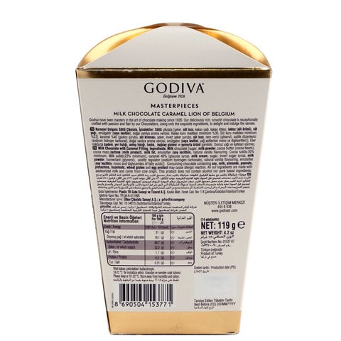 Godiva Masterpieces Caramel Milk Chocolate Candy 119g