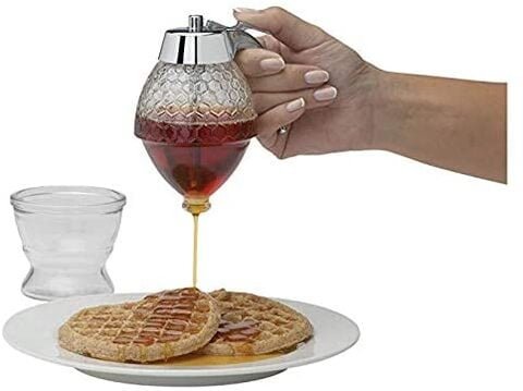 Generic Syrup Honey Dispenser, Glass With Storage Stand, 8-Ounce Capacity