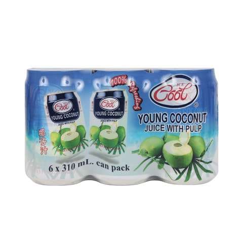 Ice Cool Young Coconut Juice with Pulp 310mlx6