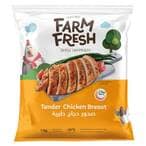 Buy Farm Fresh Frozen Tender Chicken Breast 1kg in UAE