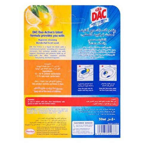 DAC duo active Lemon Tablets Bathroom Cleaners 50ml