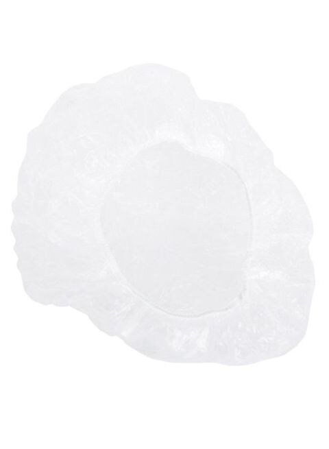 Generic - 100-Piece Disposable Shower Hair Cap Set White