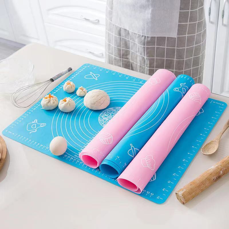 Silicone Mat Rolling with Measurements | Silicone Non-Stick Fondant Mat |  Liner Heat Resistance Table Placemat Pad Pastry Board | Reusable BPA Free