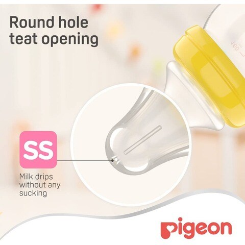 Pigeon SofTouch Peristaltic Plus Wide Neck Silicone Teat 01866 Small Clear
