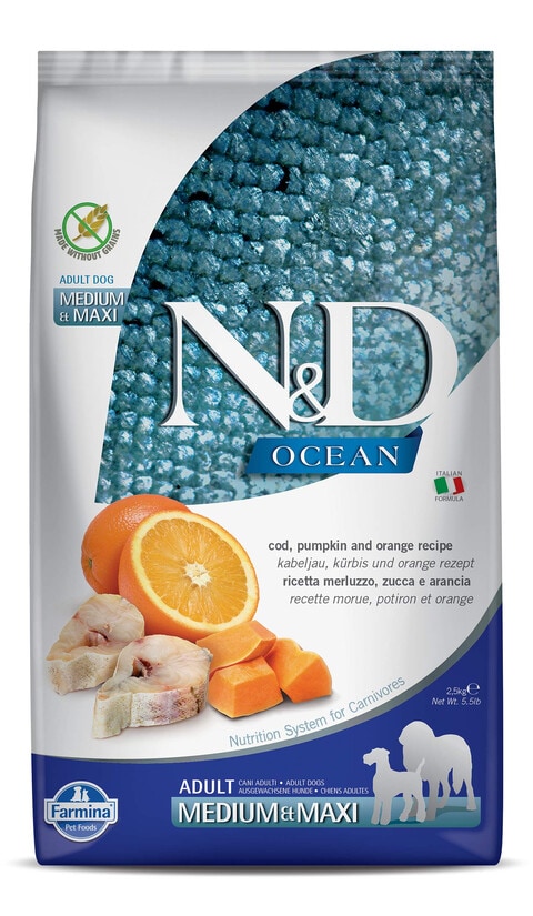 Buy Farmina - ND Ocean Dog Herring Adult Med/Maxi 2.5kg in UAE