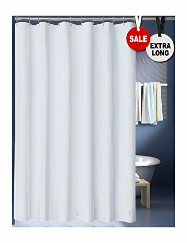 Lanmeng Solid Fabric Extra Long, Ex Long Shower Curtain Liner
