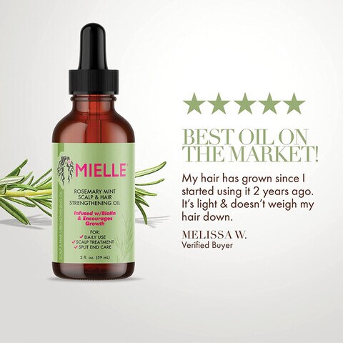 Mielle Rosemary Mint Scalp & Hair Strengthening Oil 2 oz.