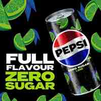 Pepsi Zero Lime Cola Beverage Can 330ml