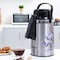 Olsenmark Hot And Cold Stainless Steel Vacuum Flask, 2.5L - Pump Action - Push Buttons Lock For Safety - Perfect For Indoor Outdoor Use