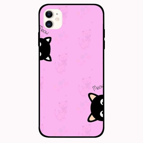 Theodor - Apple iPhone 12 6.1 inch Case Meow Meow Flexible Silicone