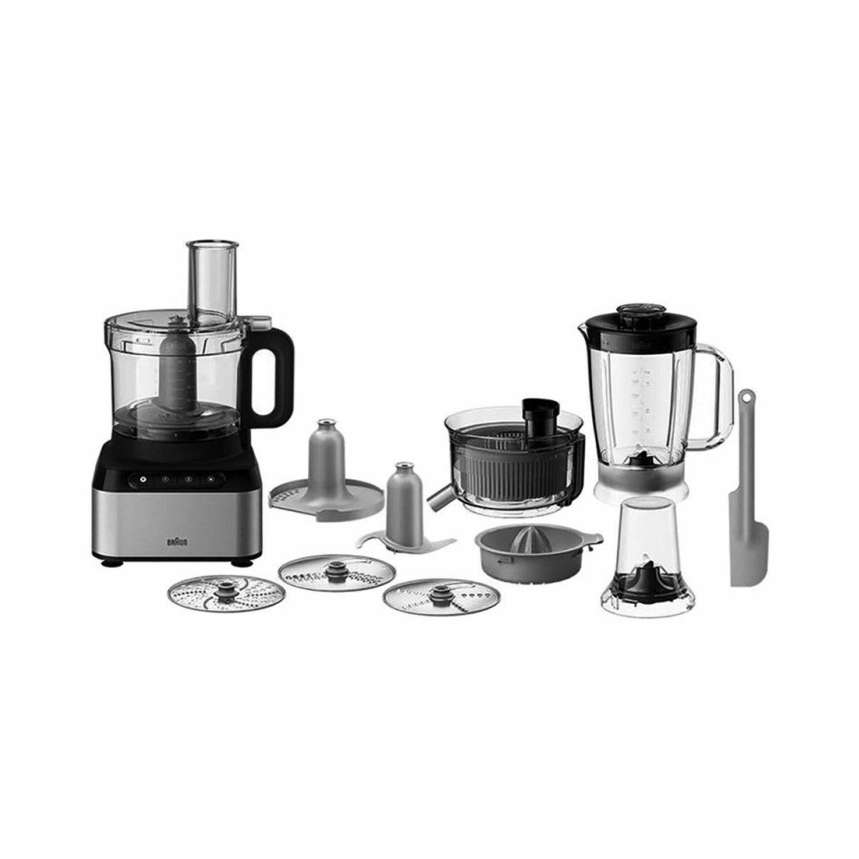 Buy Braun Food Processor 12 In 1 800W FP3235 SI Black/Silver Online