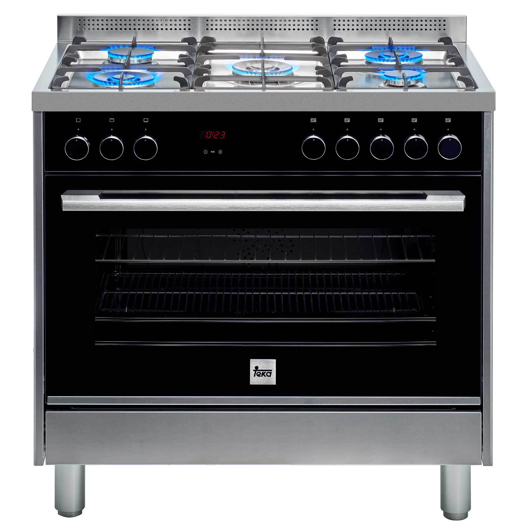 Buy Teka FS3FF L90GG S/S Free Standing Cooker with gas hob and