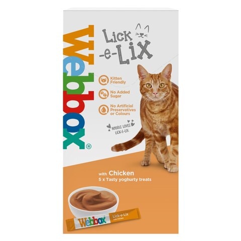 Webbox Cats Delight Lick-E-Lix Yoghurt Treat With Chicken 75g