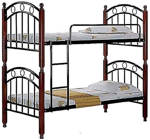 Metal double deals deck bed