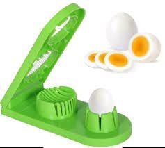ABBASALI 2-in-1 Plastic and Stainless Steel Boiled Egg Slicer Cutter & Mushroom Slicer Egg Cutter