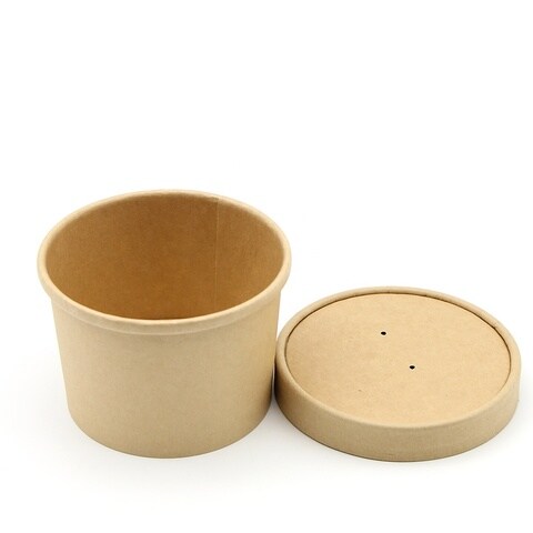 ProdelPak Soup Cups 8Oz/240ML White With Paper Lid 20 Pieces