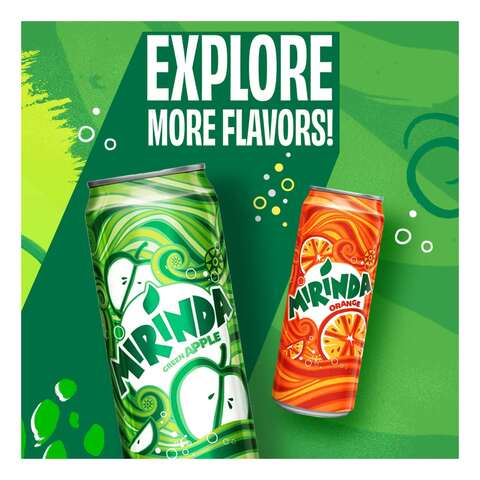 Mirinda Green Apple Carbonated Soft Drink Can 330ml