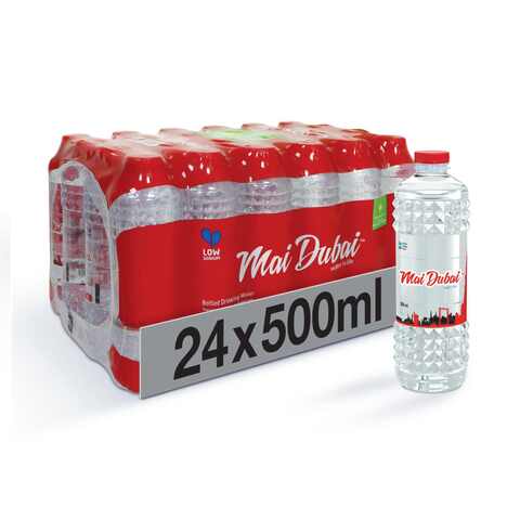 Buy Mai Dubai Drinking Water 500ml Pack of 24 in UAE