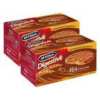 Buy Mcvities Digestive Milk Chocolate Biscuits 200g Pack of 2 in UAE