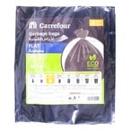 Buy Carrefour garbage bag flat black small 30 gallons  20 bags in Saudi Arabia
