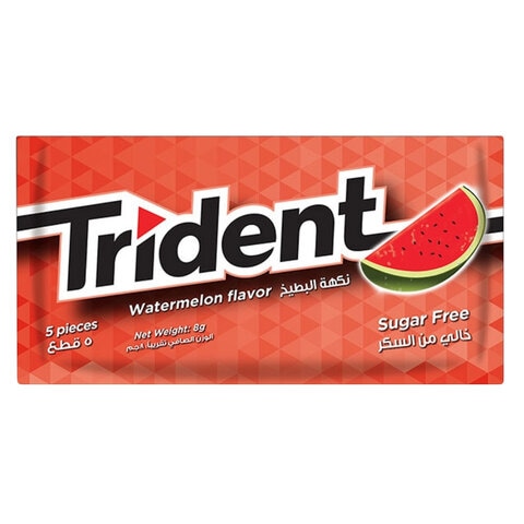 Trident Gum - Watermelon Flavor 5 Count x 12 Pieces