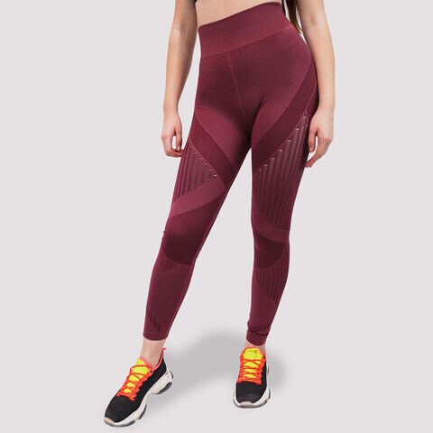 Buy Kidwala Mesh Panel Leggings - High Waisted Workout Gym Yoga Pants for  Women (Small, Maroon) Online - Shop on Carrefour UAE