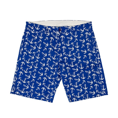 AnemosS Anchor Patterned Men&#39;s Shorts S, Men Cloth, Beachwear, Shorts, Cotton