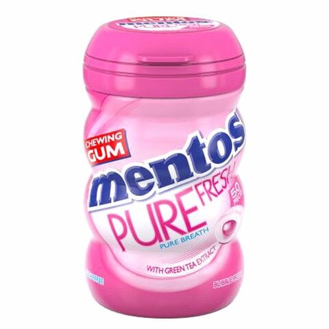 Mentos Pure Fresh Sugar Free Chewing Gum Bubblefresh Flavour 87.5g Pack of 6 Bottles